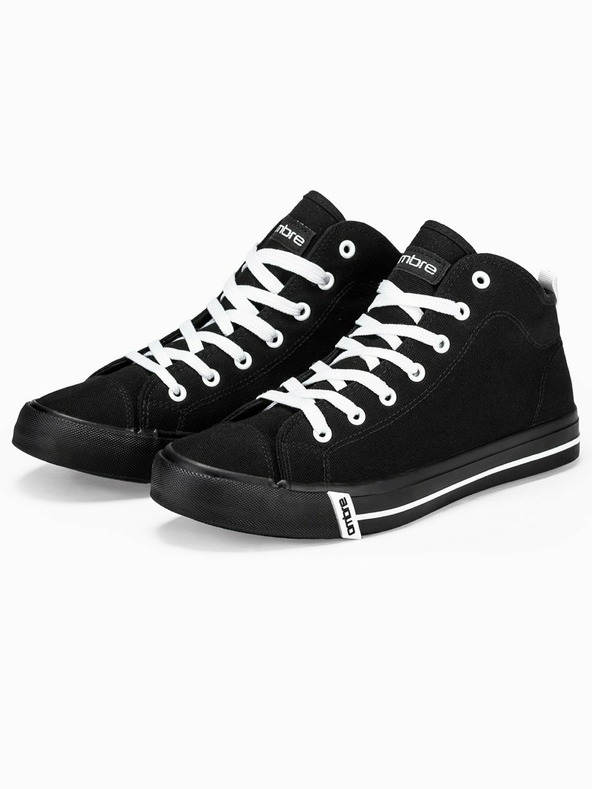 Ombre Clothing Μαύρα ανδρικά αθλητικά παπούτσια αστραγάλου T304