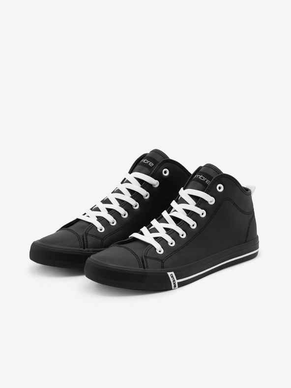 Ombre Clothing Μαύρα ανδρικά αθλητικά παπούτσια αστραγάλου Ombre Clothing