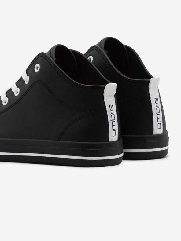 Ombre Clothing Μαύρα ανδρικά αθλητικά παπούτσια αστραγάλου Ombre Clothing