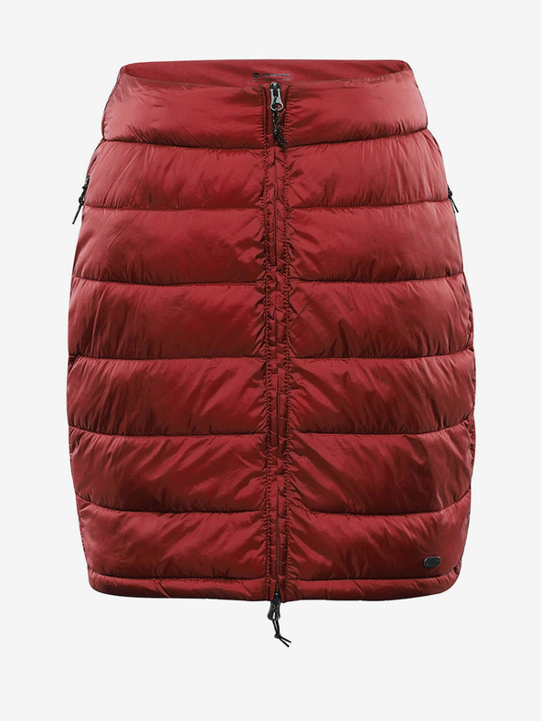 ALPINE PRO Κόκκινη γυναικεία καπιτονέ φούστα ALPINE PRO Lorfa