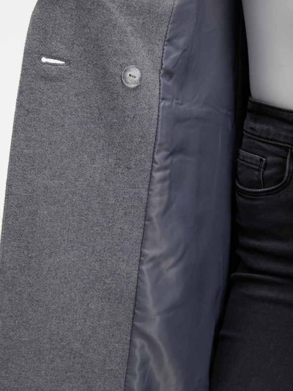 Orsay ORSAY Γκρι Γυναικείο καπιτονέ παλτό με γούνα