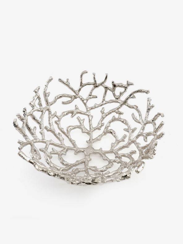 SIFCON Διακοσμητικό μπολ σε ασημί χρώμα SIFCON Λαβύρινθος