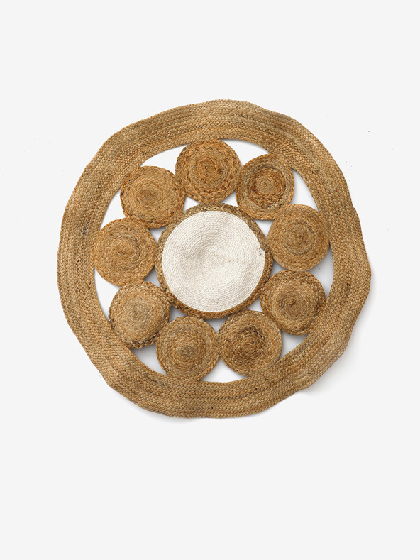 SIFCON Στρογγυλό χαλί από γιούτα 90cm SIFCON