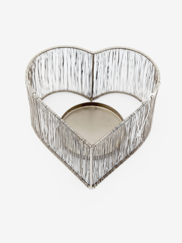 SIFCON Συρμάτινο κηροπήγιο σε σχήμα καρδιάς για φως τσαγιού SIFCON