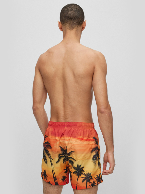 HUGO Πορτοκαλί ανδρικό μαγιό HUGO S-Diego