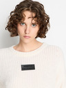 Armani Exchange Γυναικείο μάλλινο πουλόβερ Armani Exchange σε κρεμ χρώμα