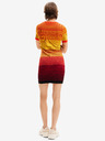 Desigual Κίτρινο και πορτοκαλί γυναικείο φόρεμα Bipalmeri της Desigual
