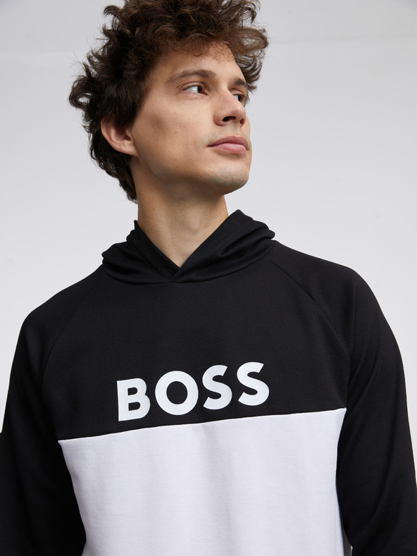 BOSS Ανδρική λευκή και μαύρη φούτερ Hugo Boss