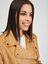 Orsay ORSAY Tina ανοιχτό καφέ γυναικείο σακάκι με καμπύλη και σουέτ φινίρισμα