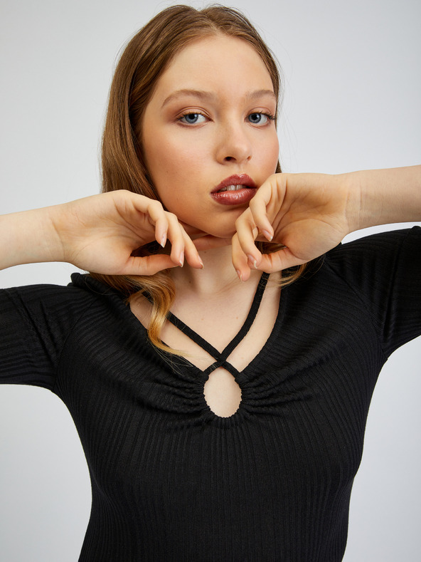 Orsay Μαύρο γυναικείο μπλουζάκι ORSAY