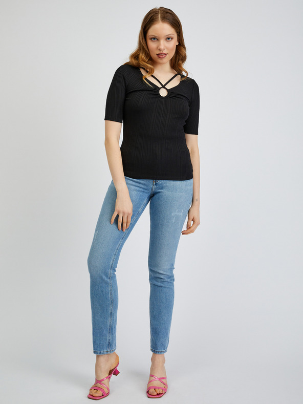 Orsay Μαύρο γυναικείο μπλουζάκι ORSAY