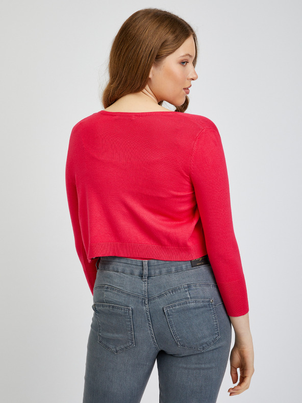 Orsay Σκούρο ροζ γυναικεία πλεκτή ζακέτα ORSAY