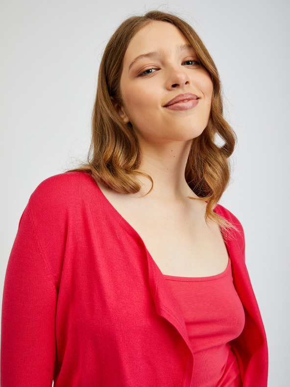 Orsay Σκούρο ροζ γυναικεία πλεκτή ζακέτα ORSAY