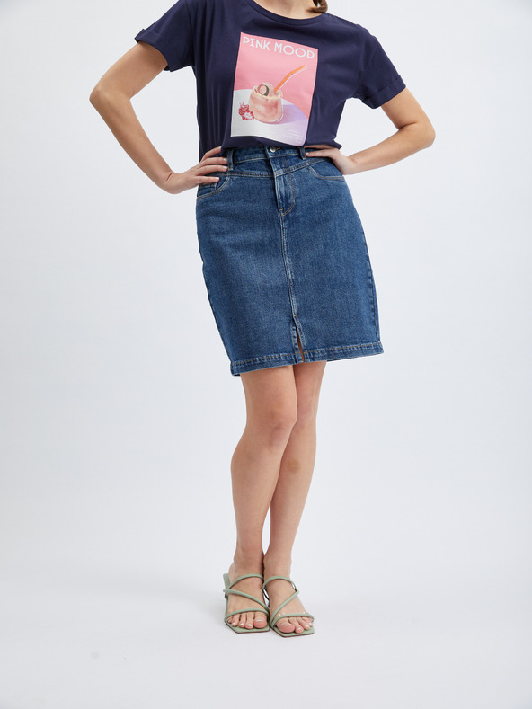 Orsay Μπλε γυναικεία τζιν φούστα ORSAY