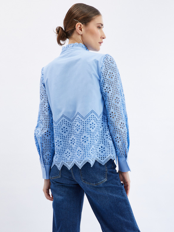 Orsay Γυναικεία γαλάζια μπλούζα με διακοσμητικές λεπτομέρειες ORSAY