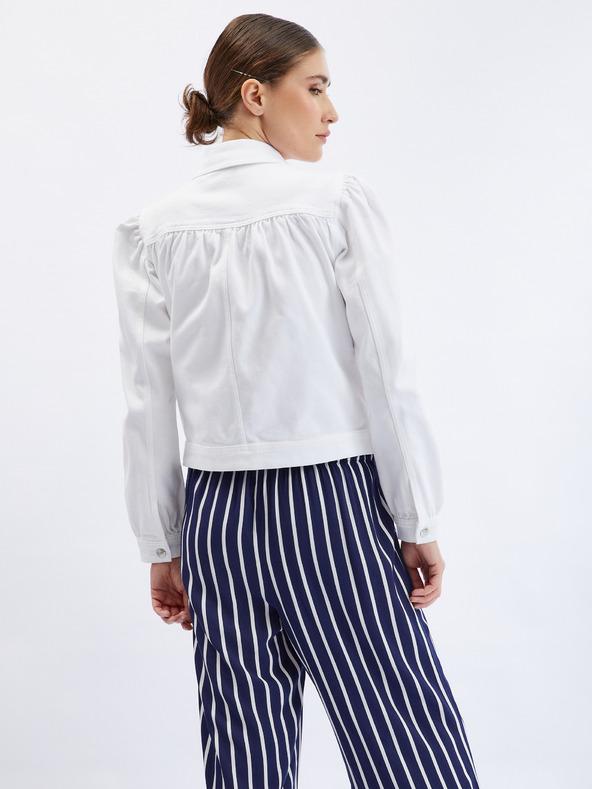 Orsay Λευκό γυναικείο τζιν μπουφάν ORSAY