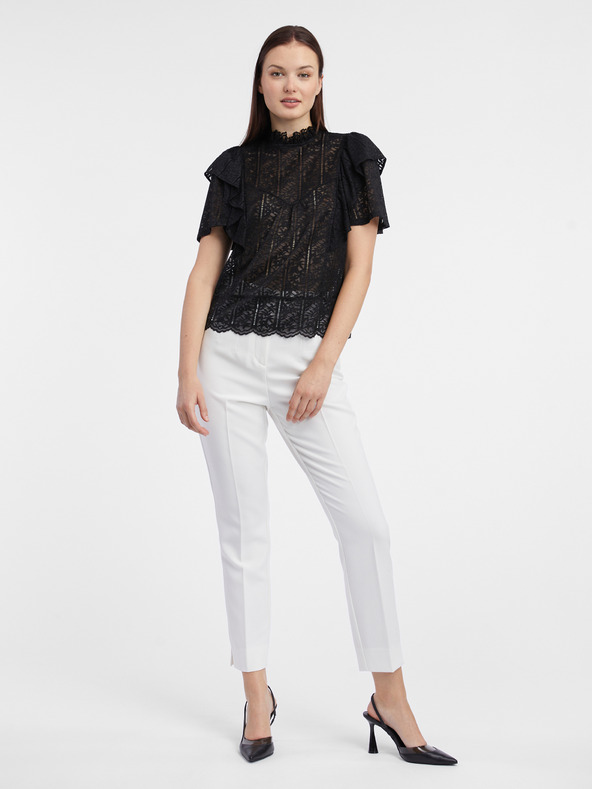 Orsay Μαύρη γυναικεία μπλούζα με δαντέλα ORSAY