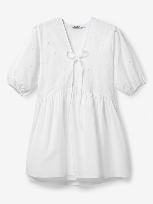 Desigual Λευκό Desigual Lombard Γυναικείο μίνι φόρεμα