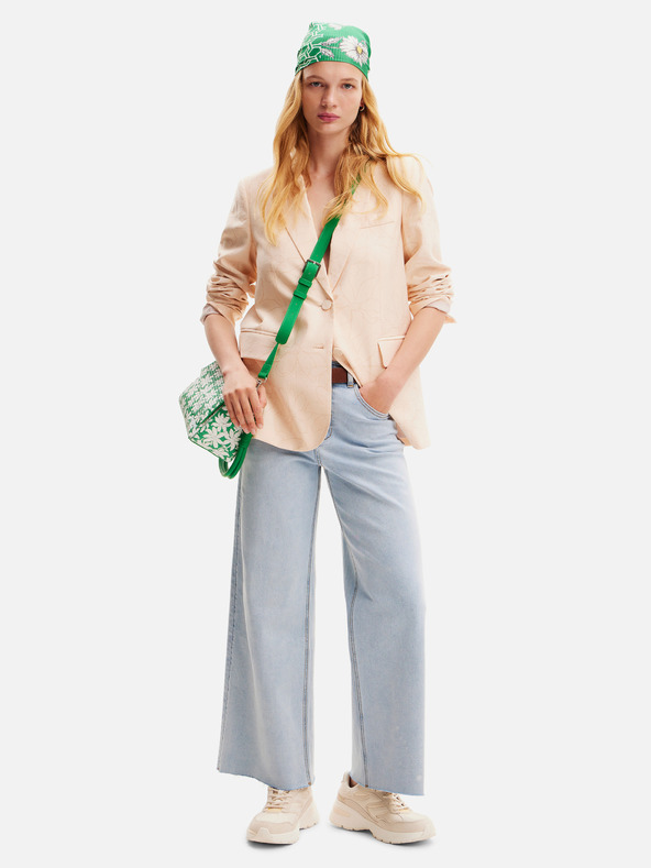 Desigual Βερικοκί γυναικείο floral μπουφάν Elbert της Desigual