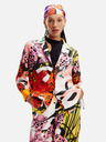 Desigual Κόκκινη και ροζ γυναικεία μεταξωτή μπλούζα με σχέδια Desigual Ericeira Lacroix