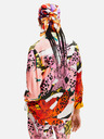 Desigual Κόκκινη και ροζ γυναικεία μεταξωτή μπλούζα με σχέδια Desigual Ericeira Lacroix
