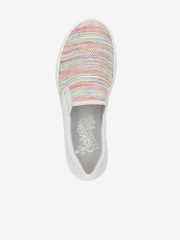 Rieker Λευκά γυναικεία slip on παπούτσια Rieker