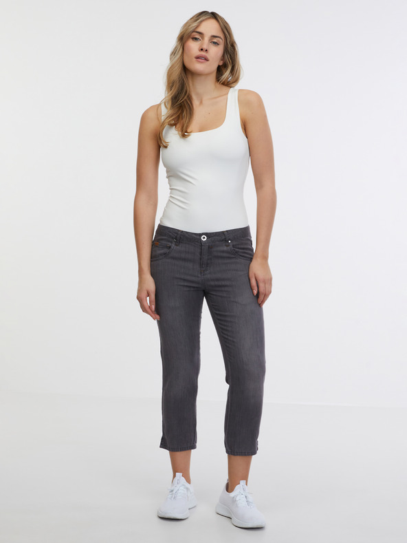 Sam 73 Γκρι γυναικείο τζιν τριών τετάρτων σε ίσια γραμμή SAM 73 Antonella