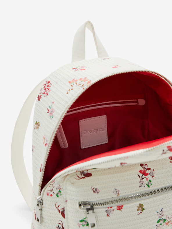 Desigual Λευκό γυναικείο Floral σακίδιο πλάτης Desigual Delirium Mombasa Mini