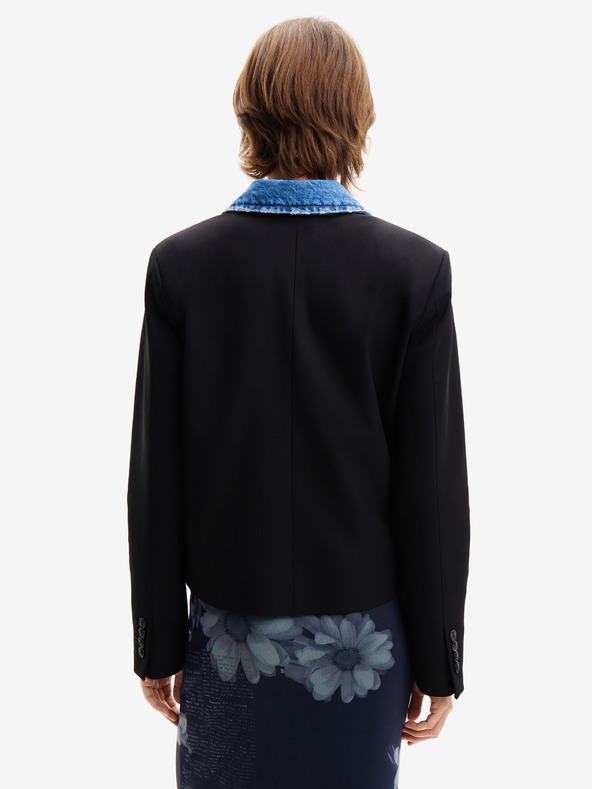 Desigual Μαύρο και μπλε γυναικείο τζιν μπουφάν Wheeler της Desigual