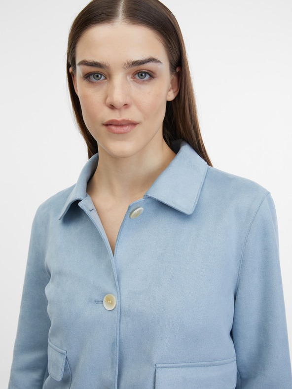 Orsay Μπλε γυναικείο μπουφάν σουέντ ORSAY