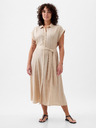 GAP Linen Shirt Midi Dress GAP