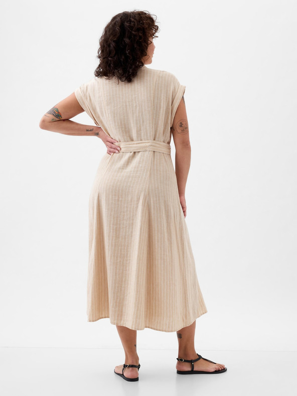 GAP Linen Shirt Midi Dress GAP