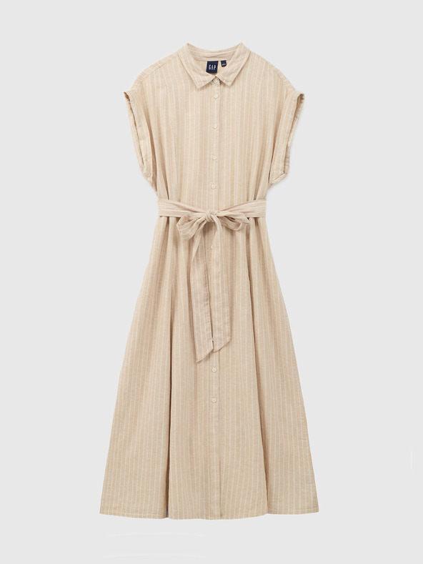 GAP Linen Shirt Midi Dress GAP