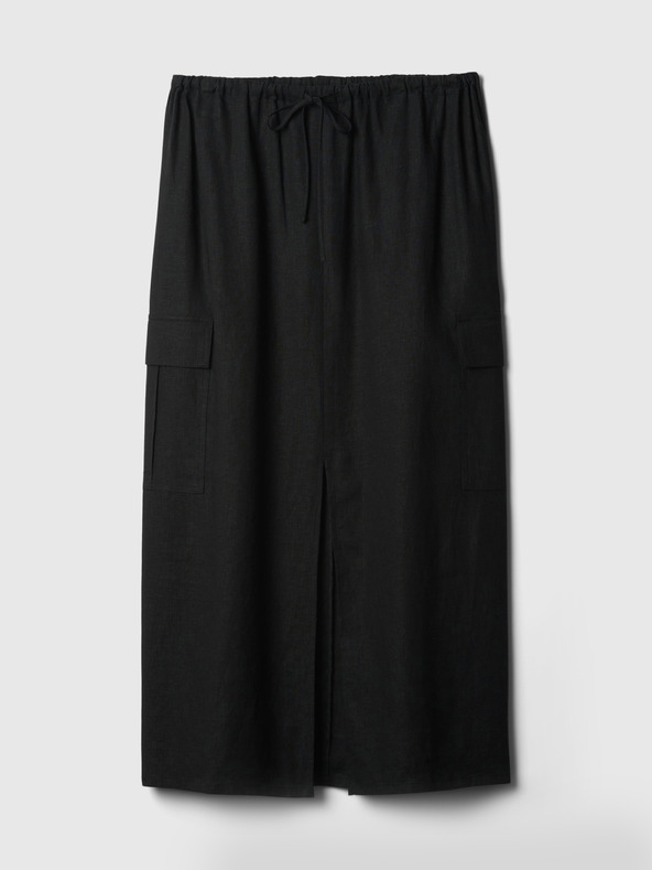 GAP Λινή midi φούστα Utility GAP