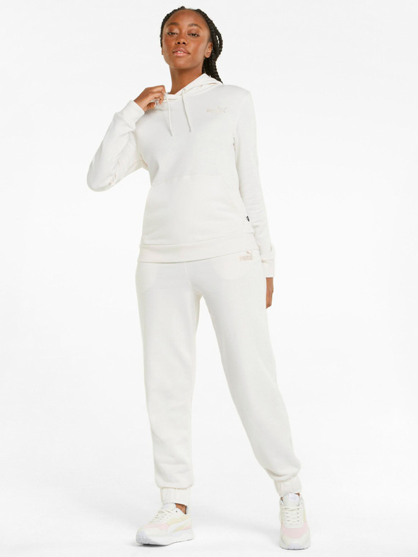 Puma Κρέμα Puma ESS+ Hoodie με κέντημα TR