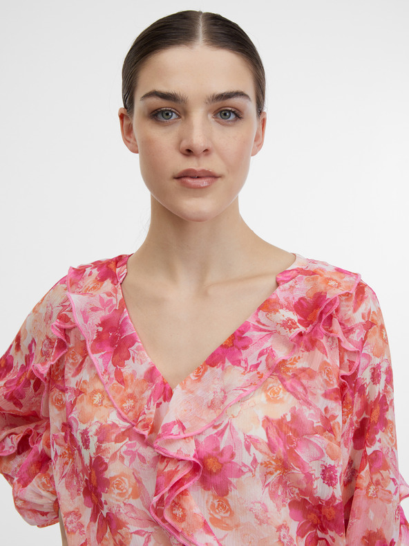 Orsay Ροζ γυναικεία φλοράλ μπλούζα ORSAY