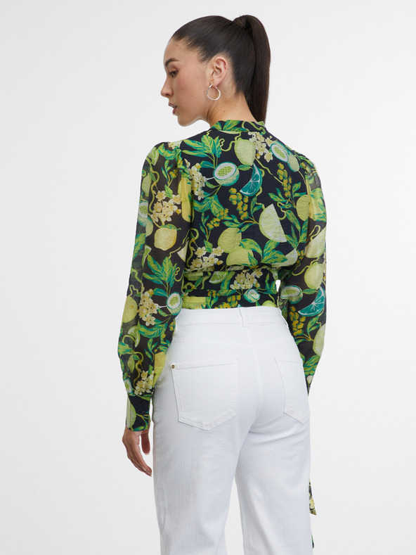 Orsay Μαύρη-κίτρινη γυναικεία μπλούζα με σχέδιο ORSAY