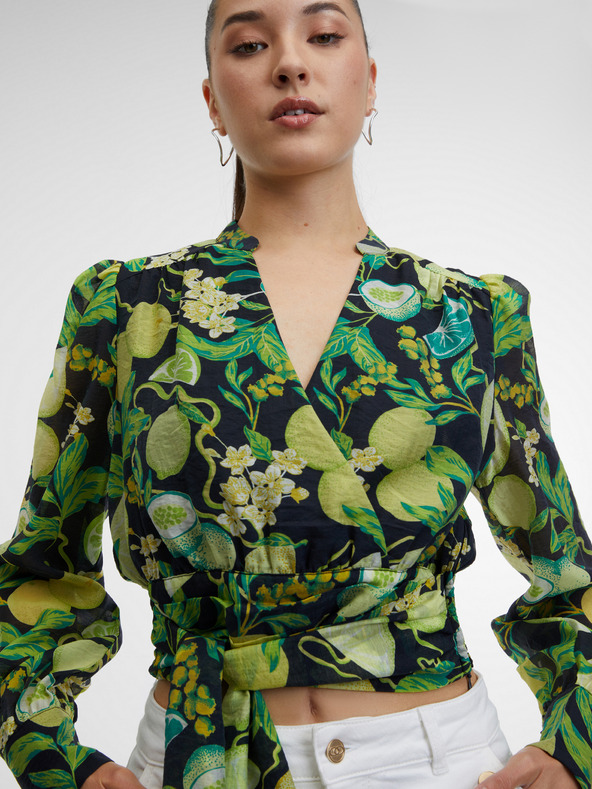 Orsay Μαύρη-κίτρινη γυναικεία μπλούζα με σχέδιο ORSAY