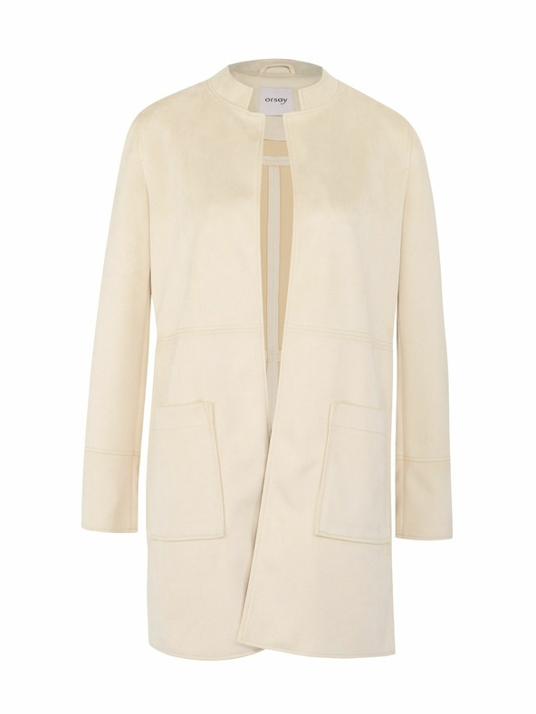 Orsay Μπεζ δερμάτινο γυναικείο μπουφάν ORSAY