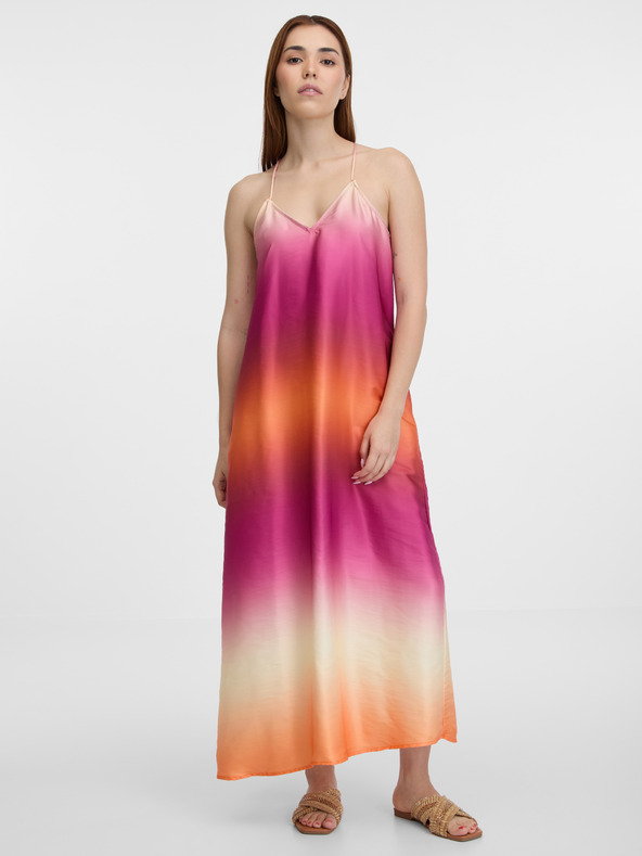 Orsay Πορτοκαλί γυναικείο μάξι φόρεμα ORSAY