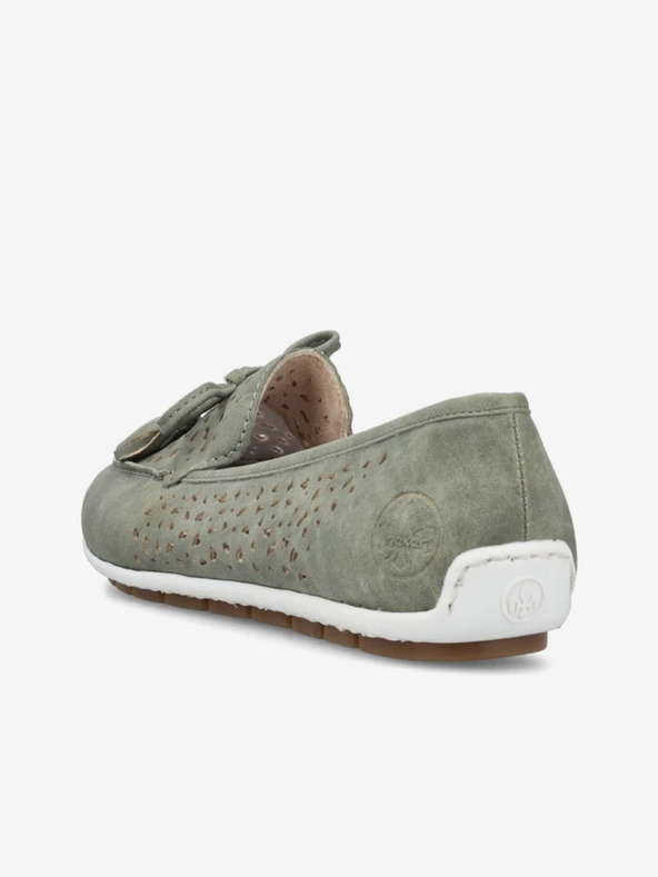 Rieker Πράσινα γυναικεία loafers από σουέτ Rieker