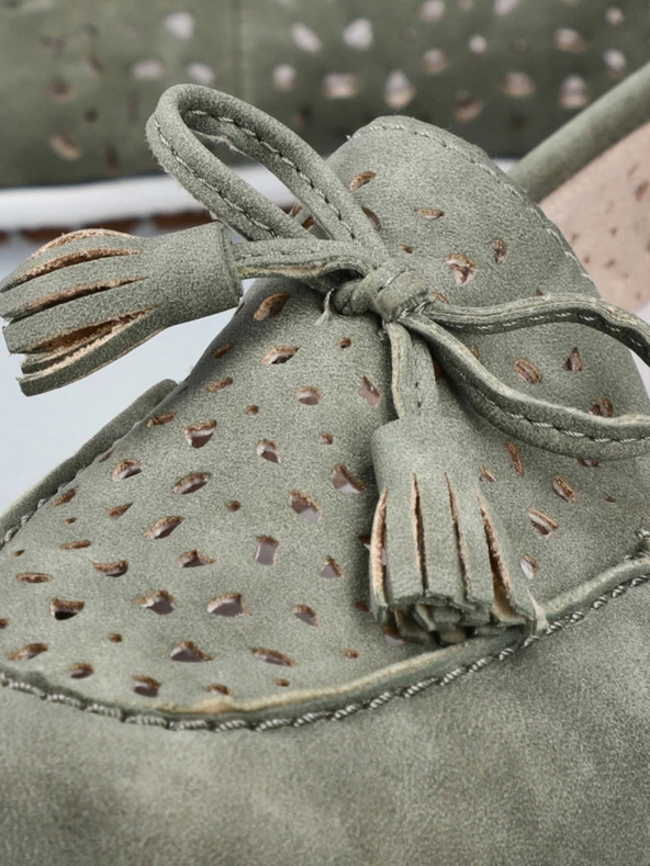 Rieker Πράσινα γυναικεία loafers από σουέτ Rieker