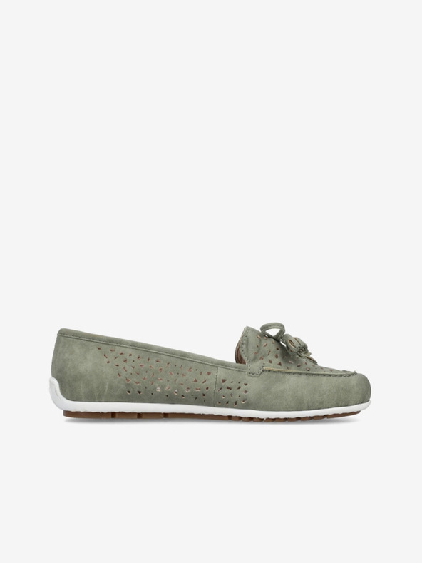 Rieker Πράσινα γυναικεία loafers από σουέτ Rieker
