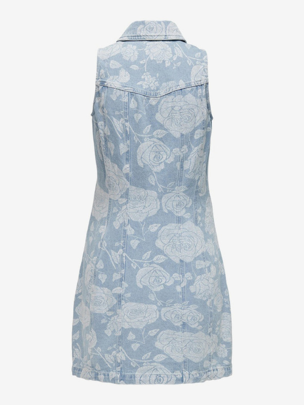 ONLY Γυναικείο γαλάζιο φόρεμα ONLY Zindy Zindy με τζιν πουκάμισο