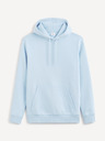 Celio Ανοιχτό μπλε ανδρικό φούτερ Celio Vesix με κουκούλα