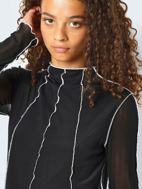 Noisy May Μαύρο γυναικείο μίντι φόρεμα Noisy May Carrie