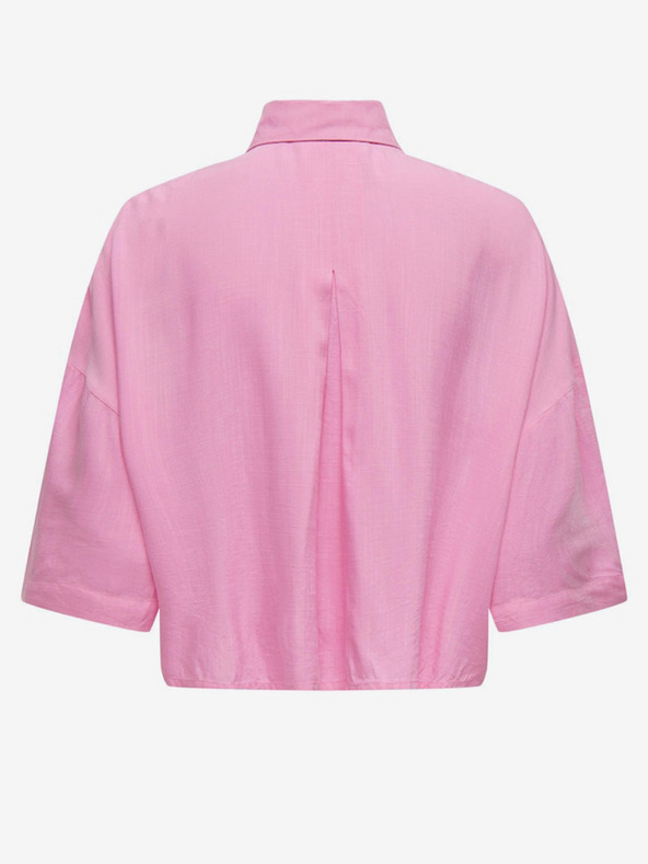 ONLY Ροζ γυναικείο cropped πουκάμισο ONLY Astrid