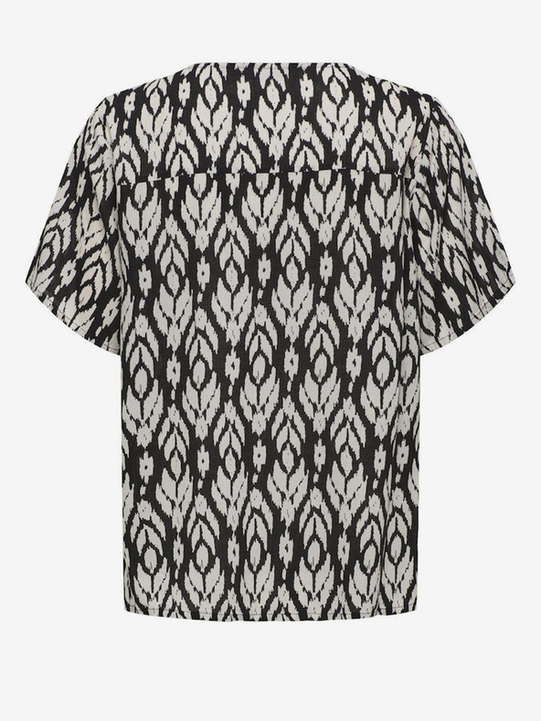 ONLY Μαύρη γυναικεία μπλούζα με σχέδιο ΜΟΝΟ Susan