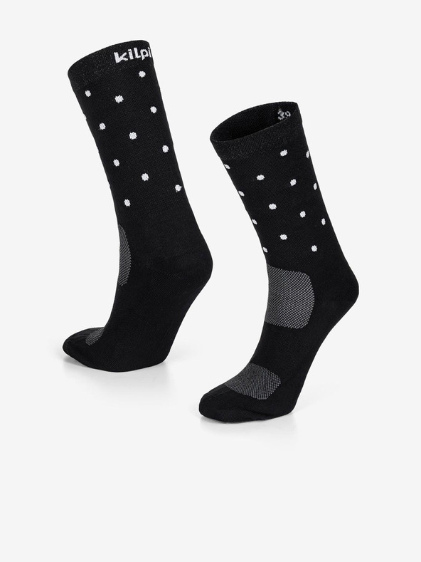 Kilpi Μαύρες unisex πουά κάλτσες Kilpi DOTS
