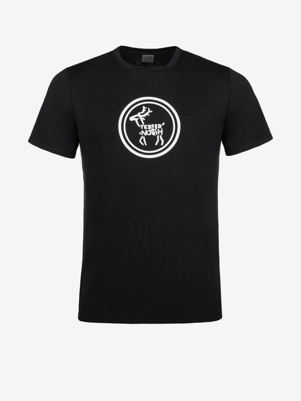 Kilpi Μαύρο ανδρικό τυπωμένο μπλουζάκι Kilpi BRANDYS